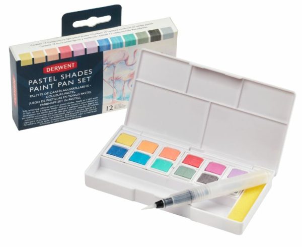 Akvarelliväri 12 kpl Derwent Pastel Shades Paint Set For Discount