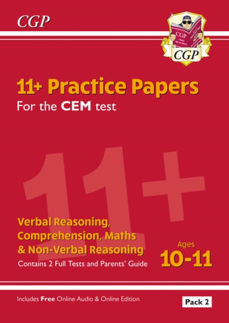 11+ CEM Practice Papers: Ages 10-11 - Pack 2 (with Parents  Guide & Online Edition) For Discount