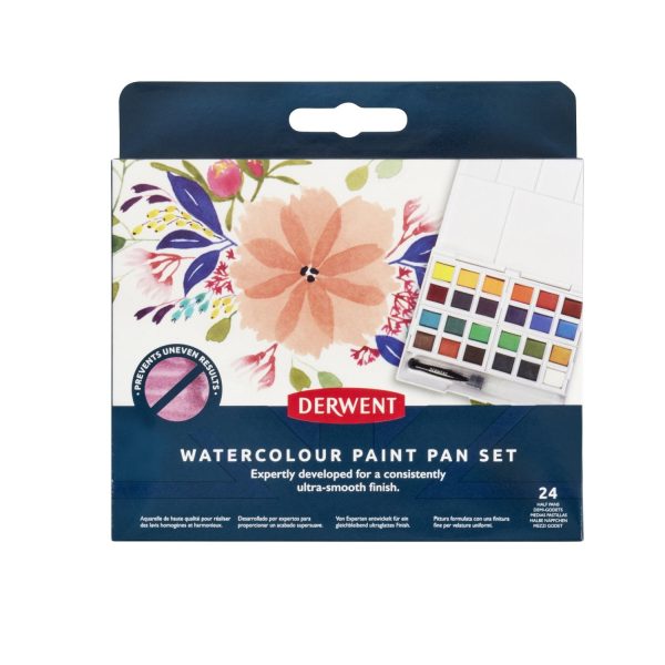 Akvarelliväri 24 kpl Derwent Watercolour Paint pan Set Sale