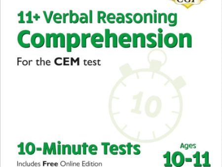 11+ CEM 10-Minute Tests: Comprehension - Ages 10-11 Book 1 (with Online Edition) Sale