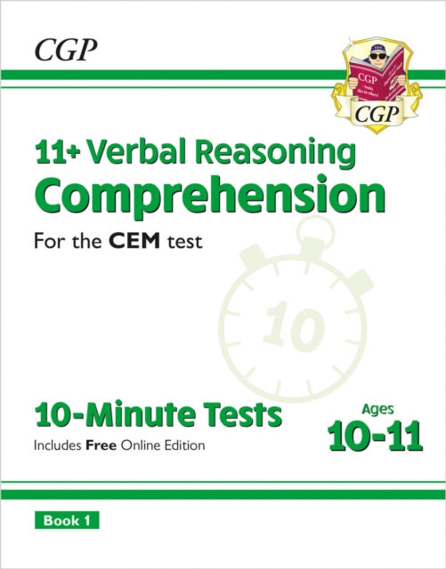 11+ CEM 10-Minute Tests: Comprehension - Ages 10-11 Book 1 (with Online Edition) Sale