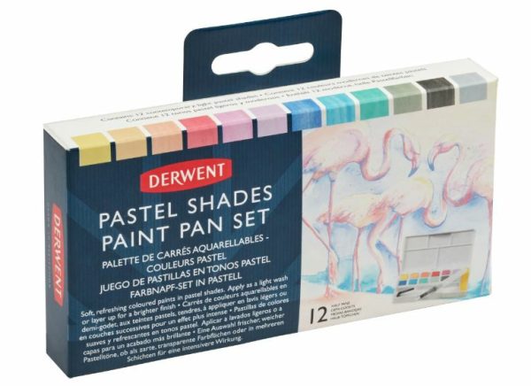 Akvarelliväri 12 kpl Derwent Pastel Shades Paint Set For Discount