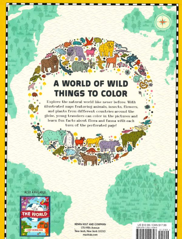 Wildlife: A Map Coloring Book For Sale